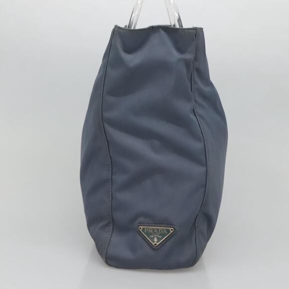 PRADA Hand Bag Nylon Gray Silver - Picture 4 of 13